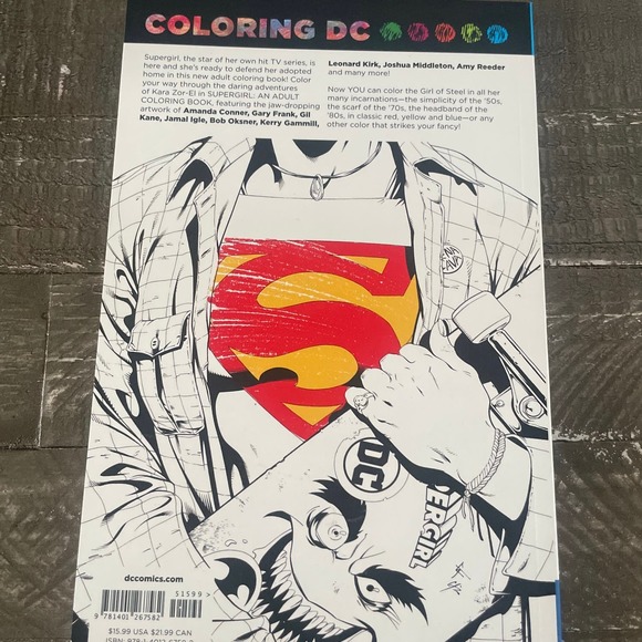 DC Comic Supergirl: An Adult Coloring Book - Paperback By Various - NEW - Picture 2 of 3